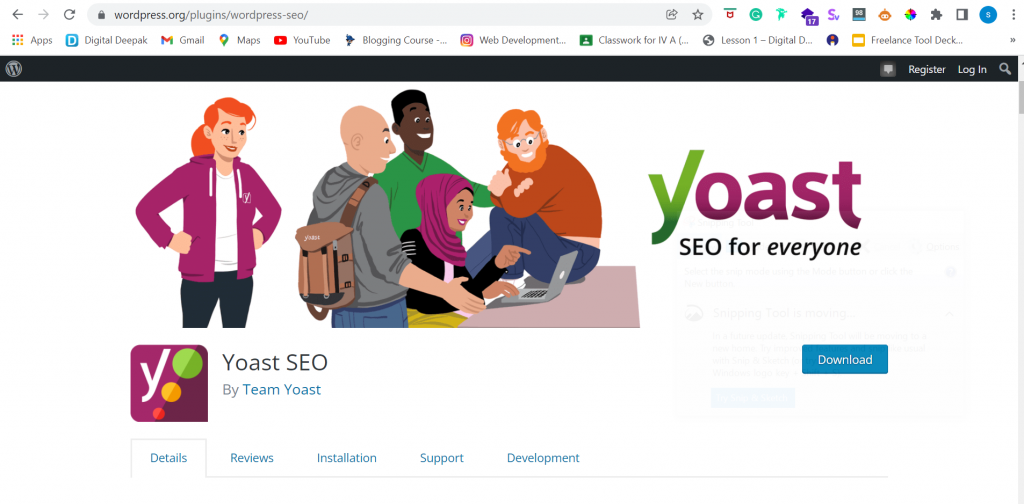 yoast plugin for keyword research for blog seo